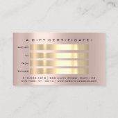 Cadeaubon Nails Makeup Eyelash Roos Gold Visitekaartje (Achterkant)