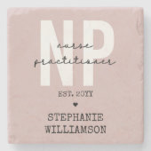 Cadeaubon NP-Afstuderen voor verpleegkundigen Stenen Onderzetter (Voorkant)