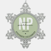 Cadeaubon NP-Afstuderen voor verpleegkundigen Tin Sneeuwvlok Ornament (Voorkant)
