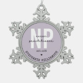 Cadeaubon NP-Afstuderen voor verpleegkundigen Tin Sneeuwvlok Ornament (Voorkant)
