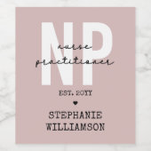 Cadeaubon NP-Afstuderen voor verpleegkundigen Wijn Etiket (Enkel label)