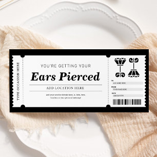 Cadeaubon Oor piercing Kaart