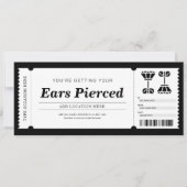 Cadeaubon Oor piercing Kaart (Voorkant)