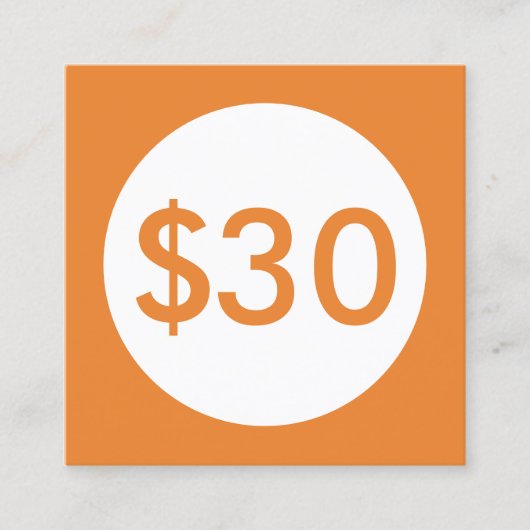 cadeaubon oranje spot kortingskaartje (Voorkant)