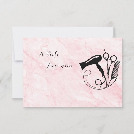 Cadeaubon Pink Marble Beauty Salon (Voorkant)