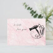 Cadeaubon Pink Marble Beauty Salon (Staand voorkant)