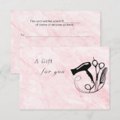 Cadeaubon Pink Marble Beauty Salon (Voorkant / Achterkant)