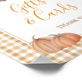 Cadeaubon Pompoen Herfst Tweeling Baby Borrel Poster (Hoek)