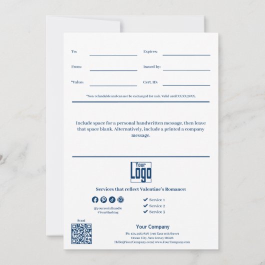 Cadeaubon Professionele Valentijnsdag (Achterkant)