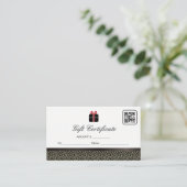 Cadeaubon | QR-code Kortingskaartje (Staand voorkant)