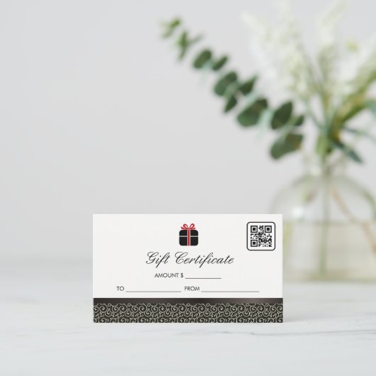 Cadeaubon | QR-code Kortingskaartje (Staand voorkant)