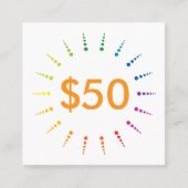 cadeaubon rainbowBurst Kortingskaartje (Voorkant)