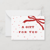 Cadeaubon Red Bow Business Kerstcadeau Notitiekaartje (Voorkant)