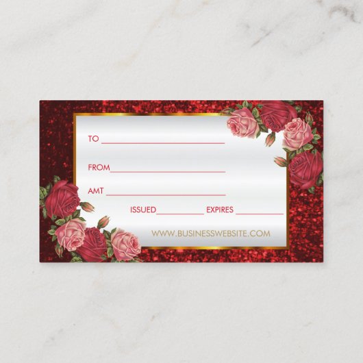 Cadeaubon Red Lipstick Business Kortingskaartje (Achterkant)