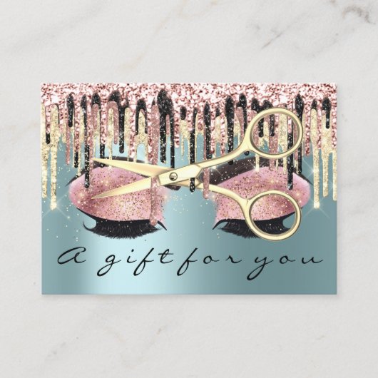 Cadeaubon Roos Blue Makeup Lash Visitekaartje (Voorkant)