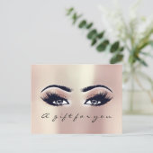 Cadeaubon Roos Gold Blush Makeup Briefkaart (Staand voorkant)