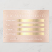 Cadeaubon Roos Gold Confetti Kiss Beauty (Achterkant)