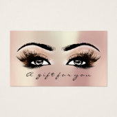Cadeaubon Roos Gold Lashes Extension Makeup Visitekaartje (Voorkant)