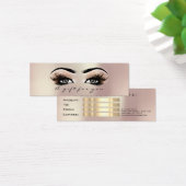 Cadeaubon Roos Gold Lashes Makeup Mini Visitekaartjes (Bureau)