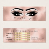 Cadeaubon Roos Gold Lashes Mini Visitekaartjes (Voorkant /achterkant)