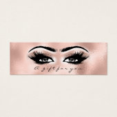 Cadeaubon Roos Gold Lashes Mini Visitekaartjes (Voorkant)