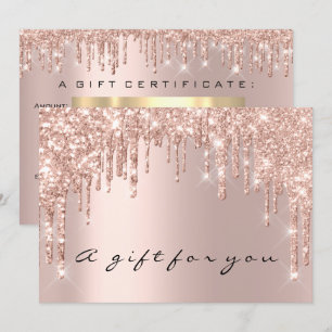 Cadeaubon Roos Gold Makeup Hair Nail Lashes Kaart