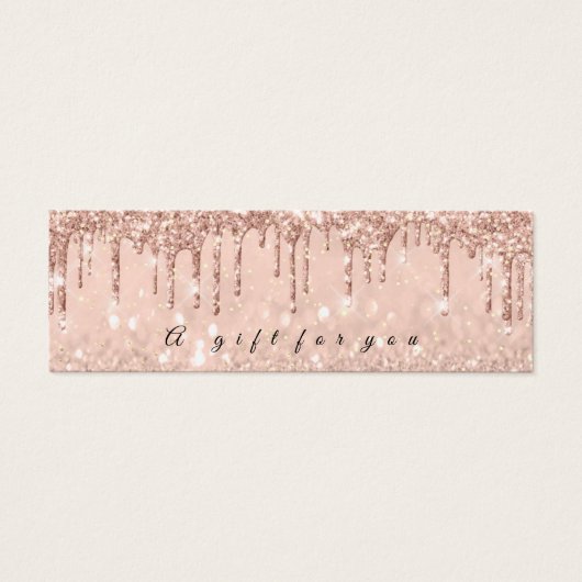 Cadeaubon Roos Gold Makeup Small Mini Visitekaartjes (Voorkant)