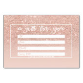 Cadeaubon roos Goud Typografie roos Goud logo Kaart (Achterkant)