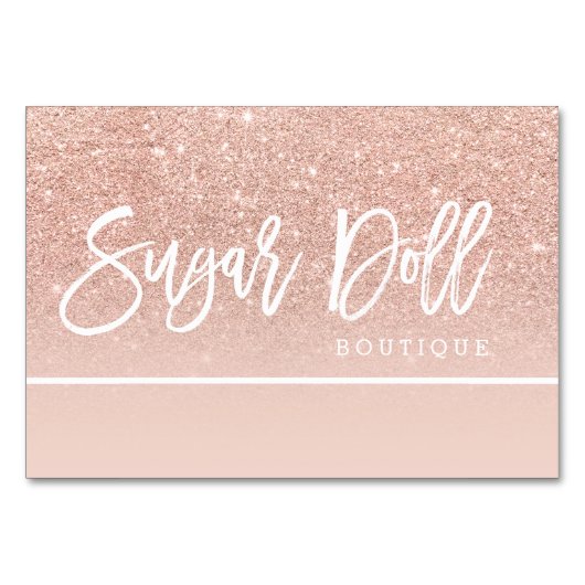 Cadeaubon roos Goud Typografie roos Goud logo Kaart (Voorkant)