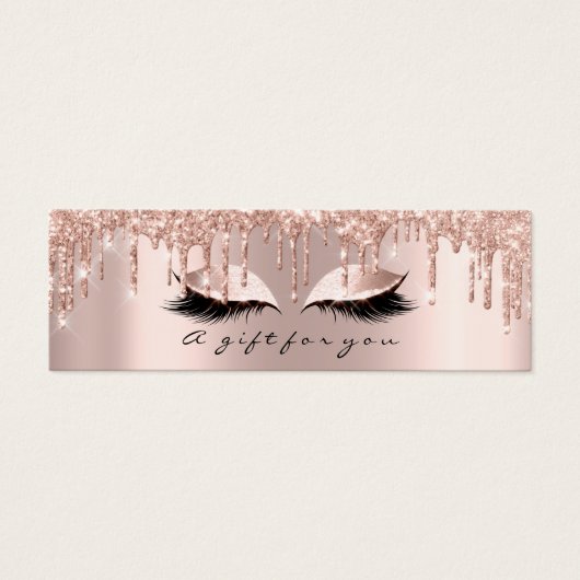 Cadeaubon Roos Vonk Lash Makeup Klein Mini Visitekaartjes (Voorkant)