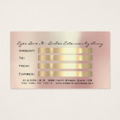 Cadeaubon Roze Gold Lashes Extension Makeup Visitekaartje (Achterkant)
