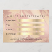 Cadeaubon Roze Rose Gold Lash Beauty Marble (Achterkant)