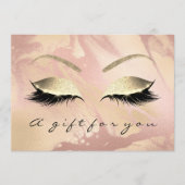 Cadeaubon Roze Rose Gold Lash Beauty Marble (Voorkant)
