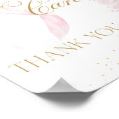 Cadeaubon Roze Strik Koud Buiten Baby Shower Poster (Hoek)