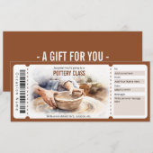 Cadeaubon Schilderen met Waterverf Pottenbakkerij  Kaart (Voorkant / Achterkant)