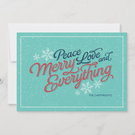 Cadeaubon Script Holiday Card Feestdagenkaart (Voorkant)