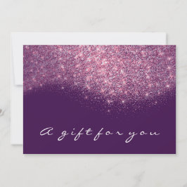 Cadeaubon Sepia Gold Glitter Paars Roze