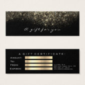 Cadeaubon Sepia Gold Lashes Makeup Mini Visitekaartjes (Voorkant /achterkant)