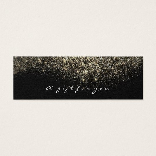 Cadeaubon Sepia Gold Lashes Makeup Mini Visitekaartjes (Voorkant)