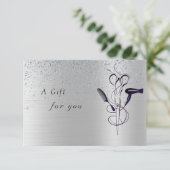 Cadeaubon Silver Glitter Beauty Salon (Staand voorkant)