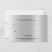 Cadeaubon Silver Glitter Beauty Salon (Achterkant)