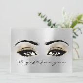 Cadeaubon Silver Gold Lash Beauty Makeup (Staand voorkant)