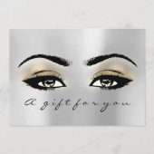 Cadeaubon Silver Gold Lash Beauty Makeup (Voorkant)