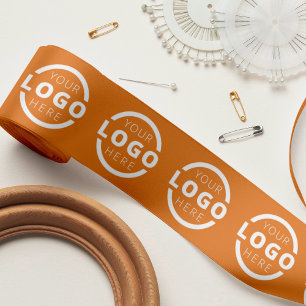 Cadeaubon Sinaasappel voor bedrijfs Logo Satijnen Lint
