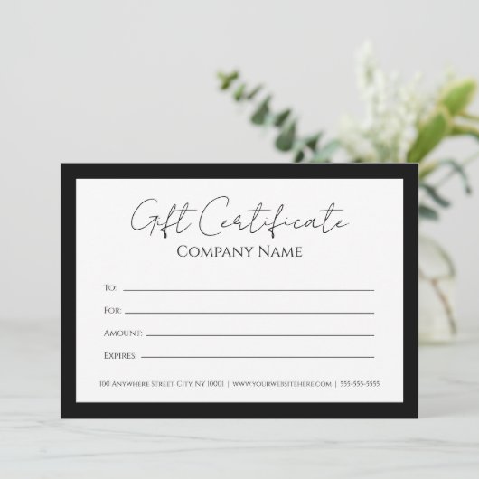 Cadeaubon Sjabloon  (Staand voorkant)