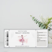 Cadeaubon sjabloon balletles kaart (Staand voorkant)