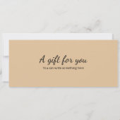 Cadeaubon sjabloon voor verrassingskookles kaart (Achterkant)