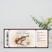 Cadeaubon Sjookvioollessen Sjabloon Kaart (Staand voorkant)