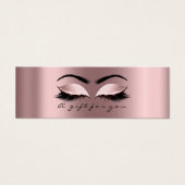 Cadeaubon Small Lashes Makeup Sparkly Mauve Mini Visitekaartjes (Voorkant)