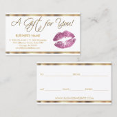 Cadeaubon So Pink Lipstick Business Kortingskaartje (Voorkant / Achterkant)
